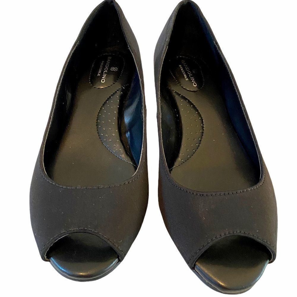 Bandalino  Flexible Black Open Toe  Wedge.